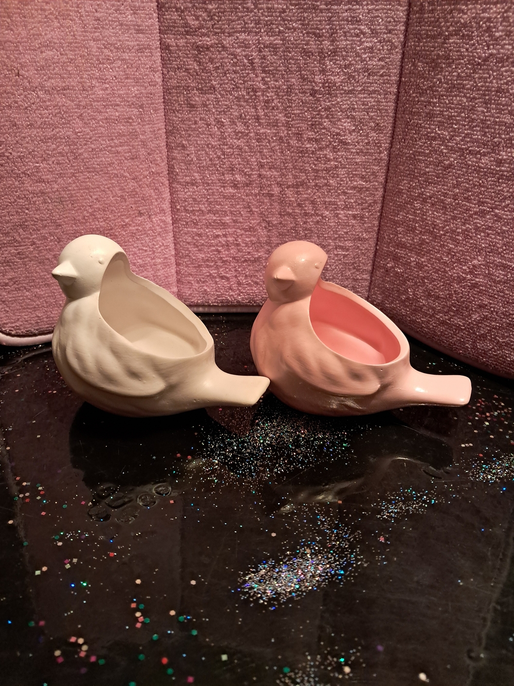 Ceramic Bird Trinket Dishes/planter
